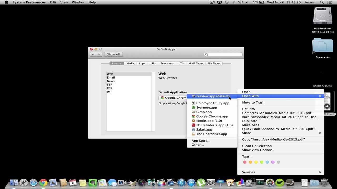 Mac os set default application for file type